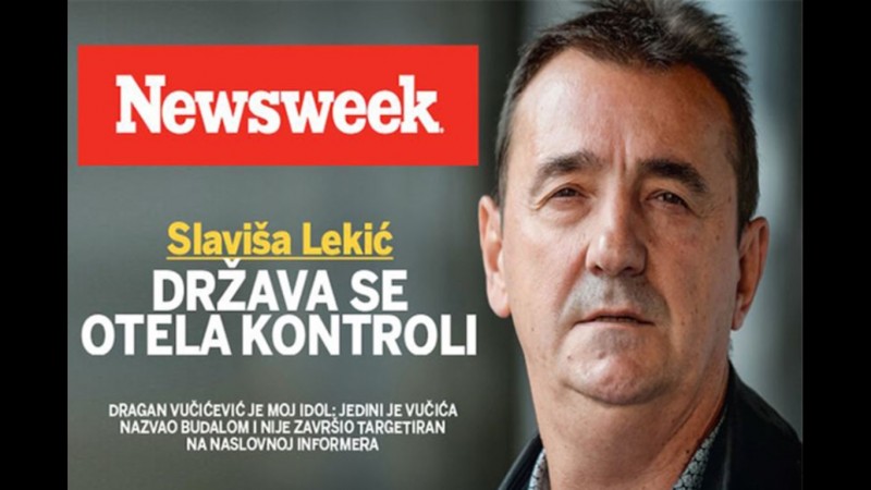 Predvodnik u malicioznim i vulgarnim kampanjama: Slaviša Lekić, predsednik NUNS-a u intervjuu za srpsko izdanje Njuzvika (Newsweek)